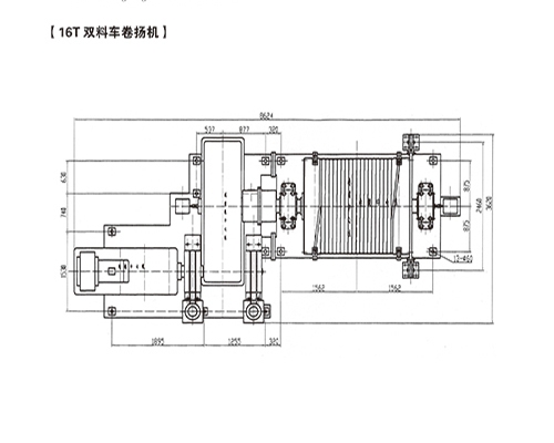 16T雙料車卷揚機(jī)